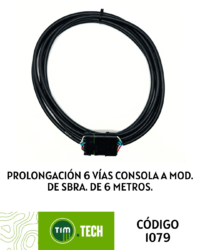Prolongación 6 vías consola a mód. de sbra. de 6 metros