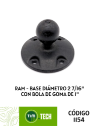 Ram base diámetro 2 7/16" con bola de goma de 1"