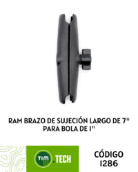 Ram brazo de sujeción largo de 7" para bola de 1"