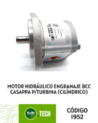 Motor hidráulico engranajes 8 c.c. Casappa p/Turbina (cilíndrico)