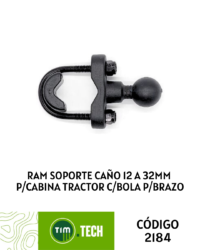 Ram soporte caño 12 a 32mm p/cabina tractor c/bola p/brazo