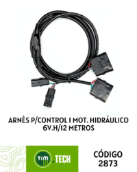 Arnés p/control 1 mot.hidráulico 6v.h/12 metros
