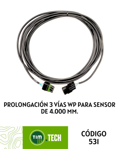 Prolongación 3 vías WP para sensor de 4000 mm