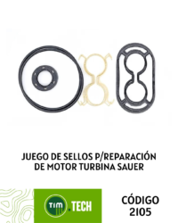 Juego de sellos p/reparación de motor Turbina Sauer